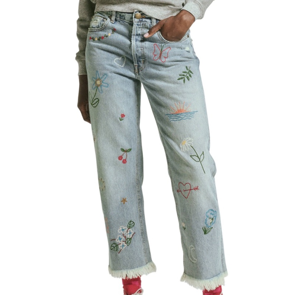 The Great. The Wayne Jean Embroidered in Kentucky Wash